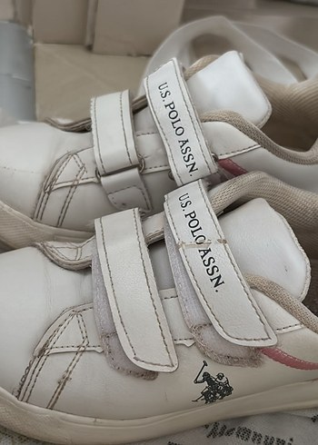 Gri Beyaz Kadın Spor Ayakkabı Cırt Cırtlı - Görsel 3