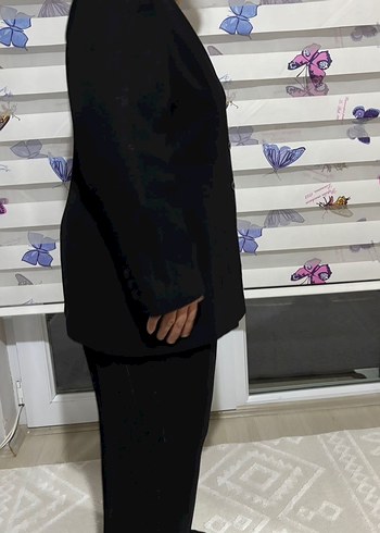 Alvina Siyah Kadın Midi Takım Elbise - Görsel 4