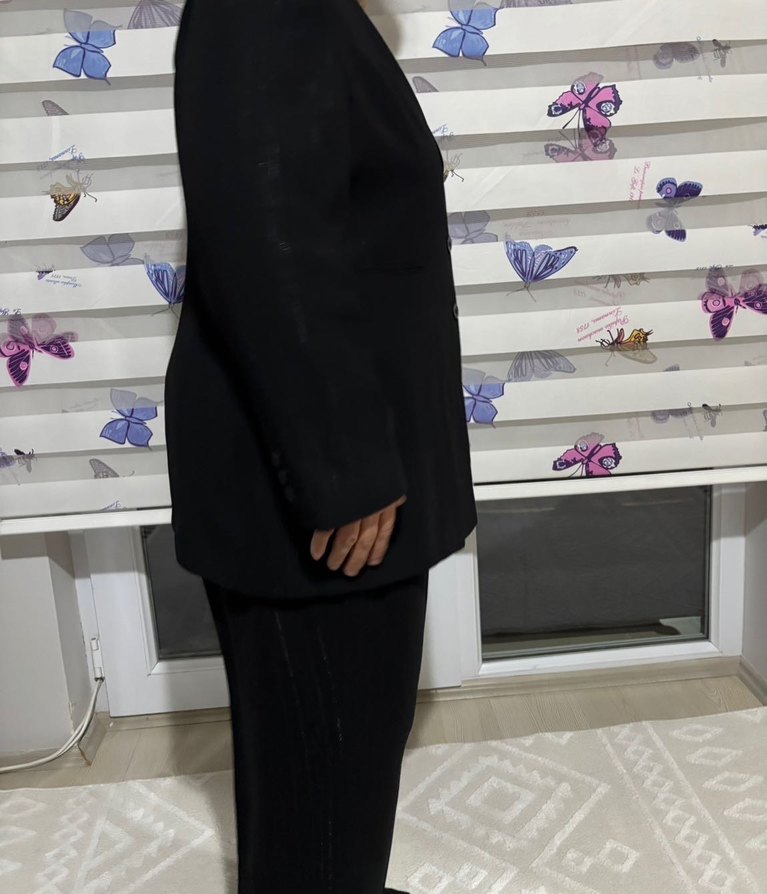 Alvina Siyah Kadın Midi Takım Elbise - Görsel 4