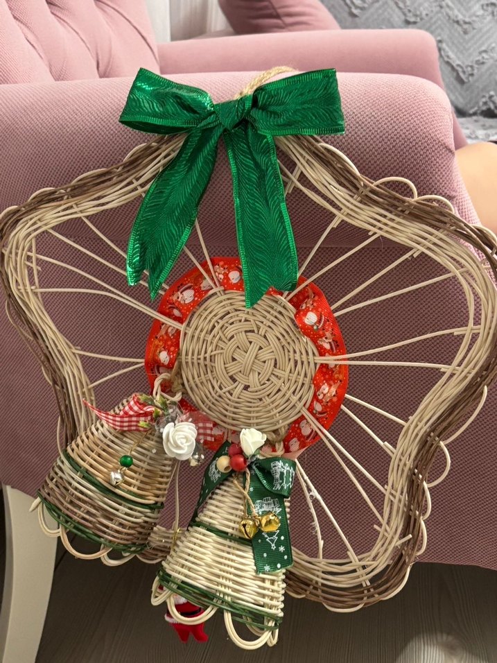 Renkli Hasır Noel Süsü - Görsel 2