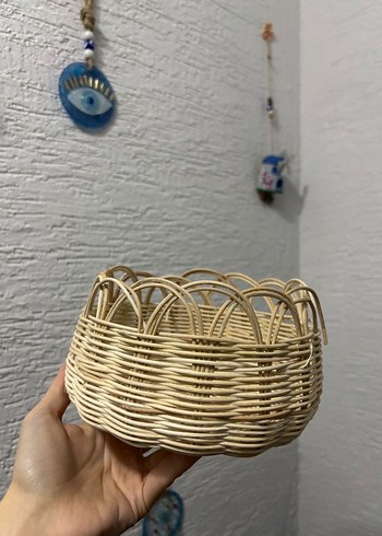 Bej Hasır Sepet - Görsel 4