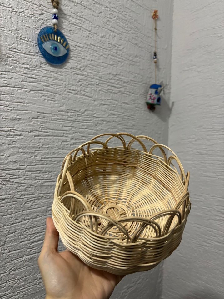 Bej Hasır Sepet - Görsel 5