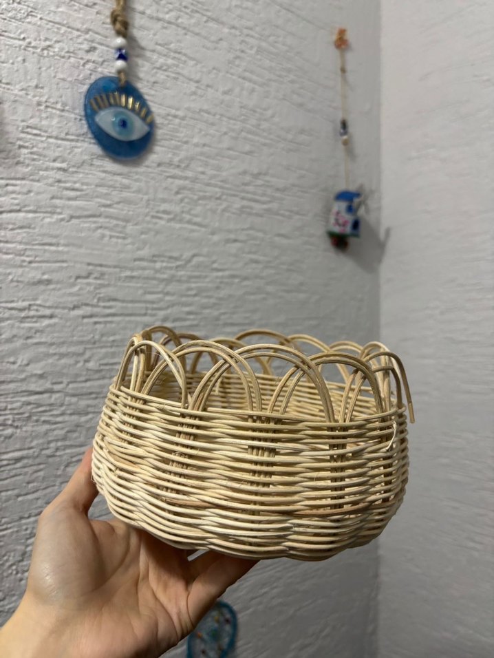 Bej Hasır Sepet - Görsel 4