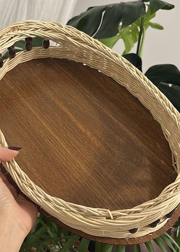 Ahşap Tabanlı Hasır Sepet - Görsel 7