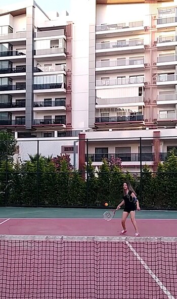 xs Beden mavi Renk Tenis Elbisesi