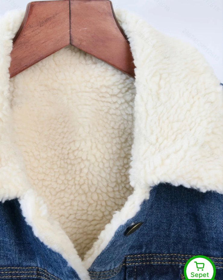 Düğmeli Kadın Kot Yelek, Sıcak ve Şık - Görsel 4