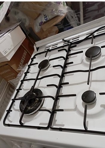 Beyaz 4 Gözlü Gazlı Ocak fırın dahil - Görsel 3