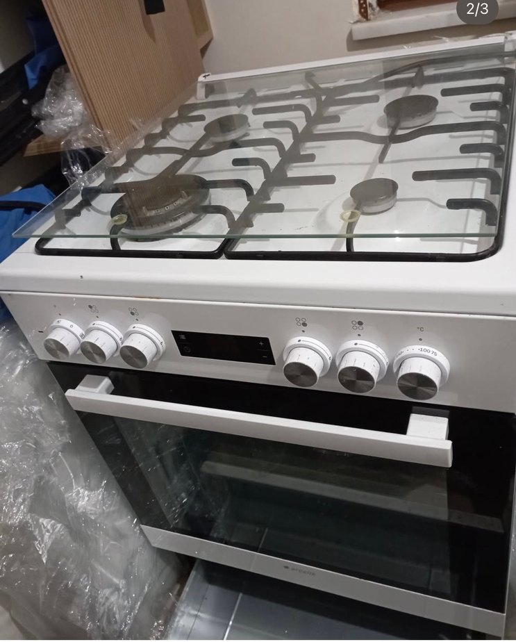 Beyaz 4 Gözlü Gazlı Ocak fırın dahil - Görsel 2