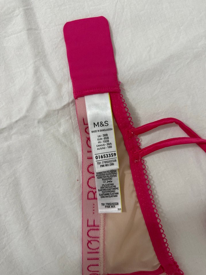 Nakışlı Pembe Midi Sütyen - Görsel 3