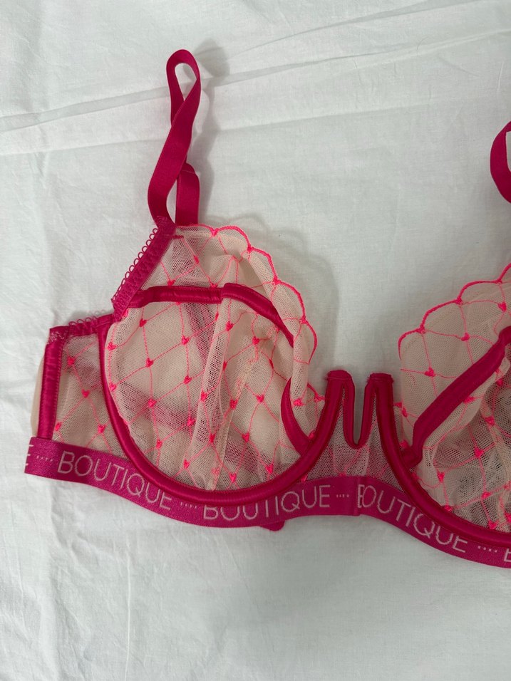 Nakışlı Pembe Midi Sütyen - Görsel 2