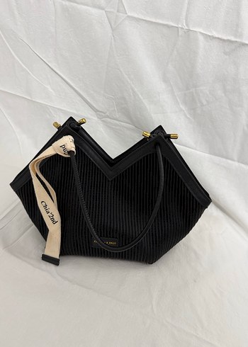 Klasik Siyah Pliseli Kadın Çanta - Görsel 2