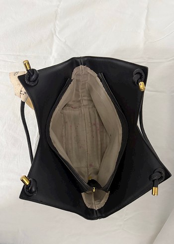 Klasik Siyah Pliseli Kadın Çanta - Görsel 3