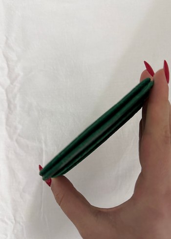 Kroko Desenli Yeşil Deri Kadın Cüzdanı - Görsel 3