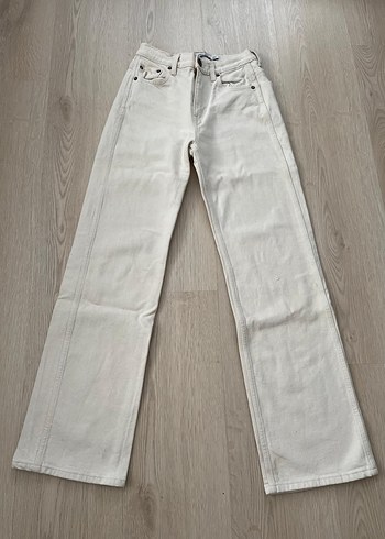 Kadın Krem Denim Normal Kesim Jean - Görsel 2