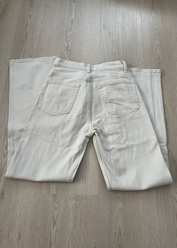 Kadın Krem Denim Normal Kesim Jean - Görsel 5