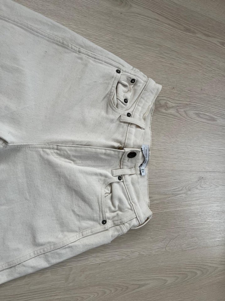 Kadın Krem Denim Normal Kesim Jean - Görsel 3