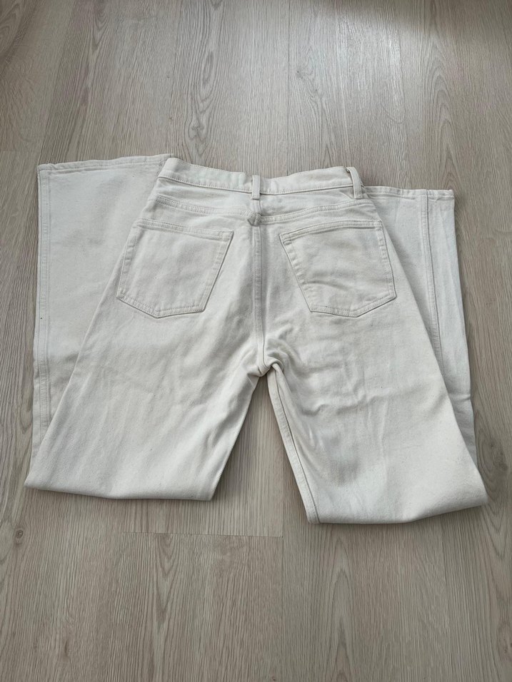 Kadın Krem Denim Normal Kesim Jean - Görsel 5