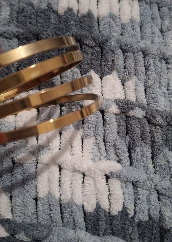 Bohem Elastik Altın Kadın Bileklik Seti - Görsel 2