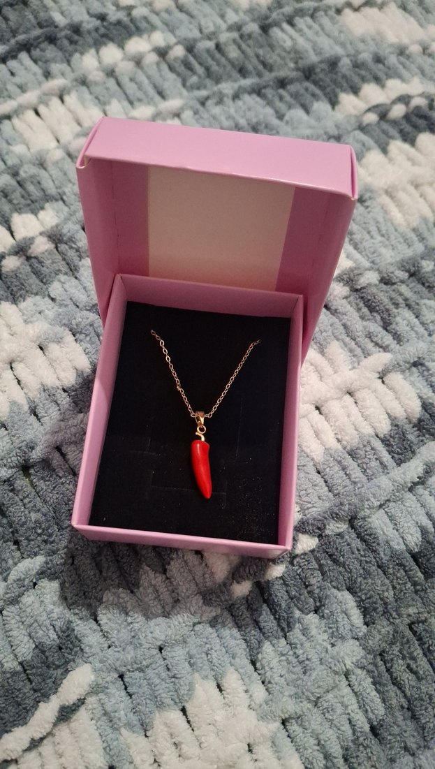 Kırmızı biberli kolye - Görsel 3