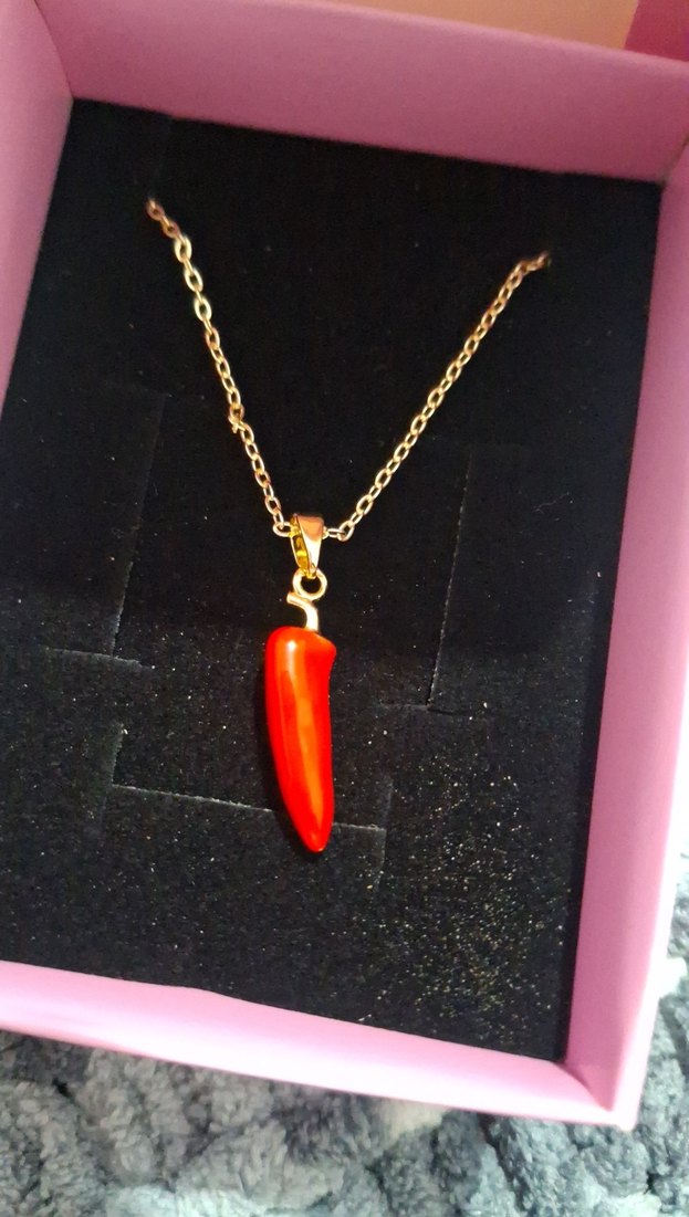 Kırmızı biberli kolye - Görsel 2