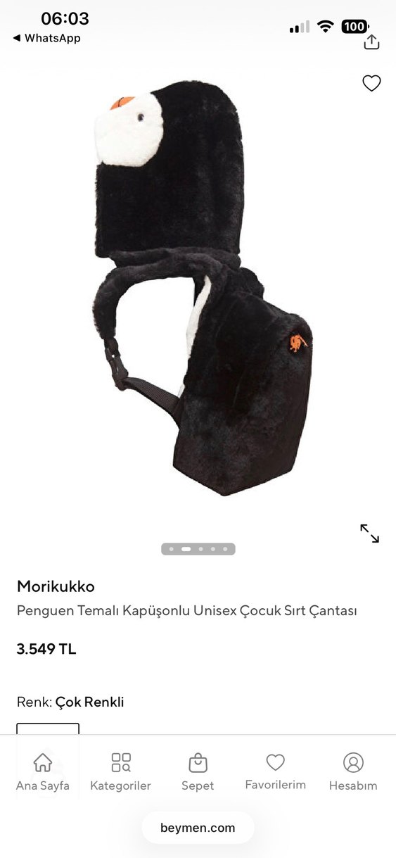 Beymen Morikukko Penguen Temalı Çocuk Sırt Çantası - Görsel 2