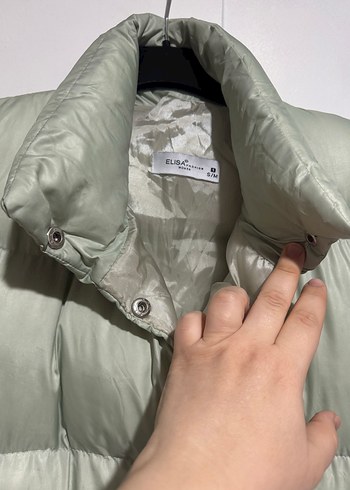 Düğmeli Uzun Gri Kadın Yelek - Görsel 2