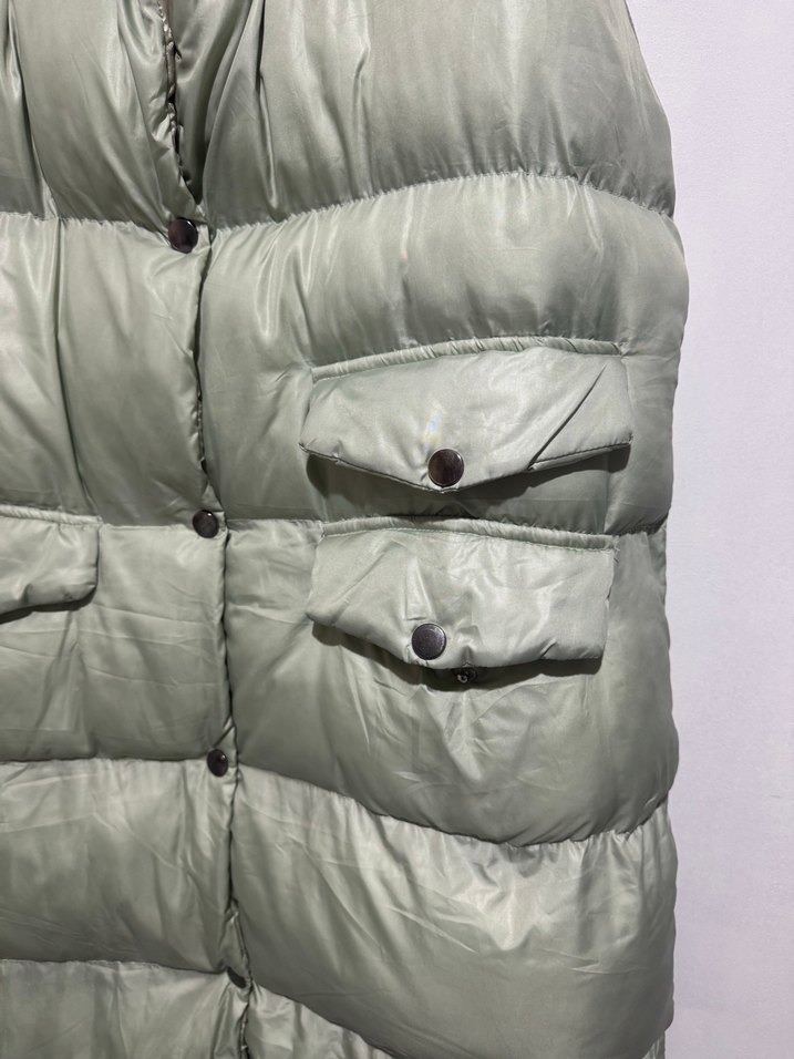 Düğmeli Uzun Gri Kadın Yelek - Görsel 3