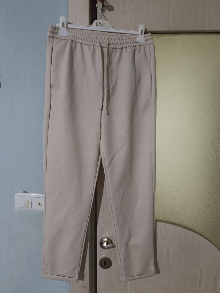 Bej Rahat Kesim erkek Kumaş Pantolon - Görsel 2