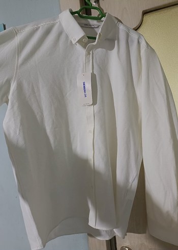 Erkek Beyaz Keten Uzun Kollu Gömlek - Görsel 2