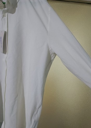 Erkek Beyaz Keten Uzun Kollu Gömlek - Görsel 4