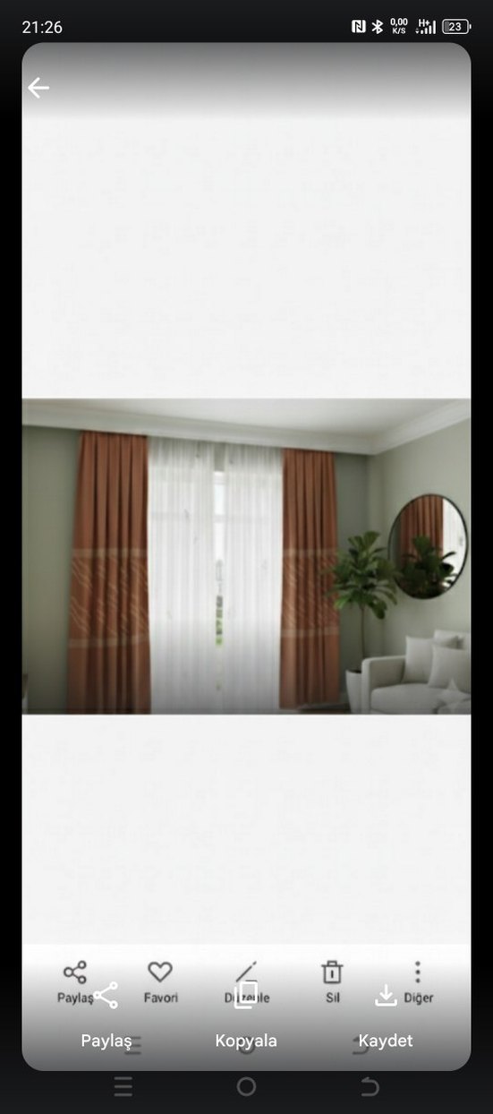 2 Adet Keten Fon Perde | Şık ve Modern Tasarım KİREMİT rengi - Görsel 4