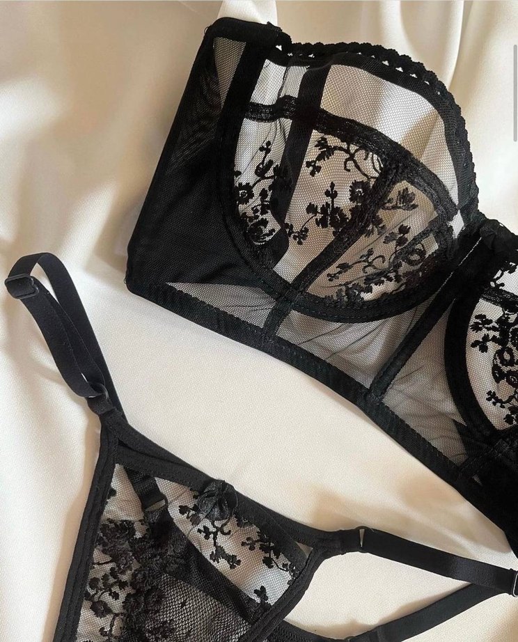 Siyah Nakışlı Bralet takımı - Görsel 2