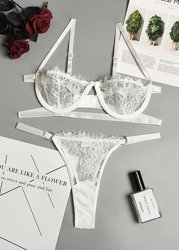 Pembe Nakışlı Bohem Büstiyer Takımı - Görsel 4