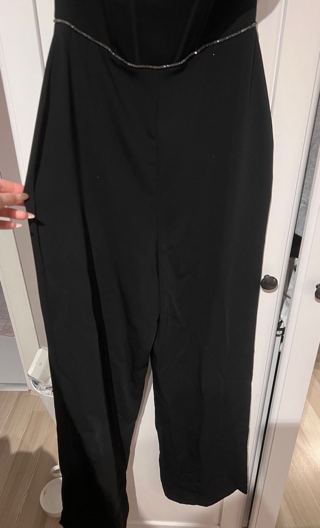 siyah abiye tulum - Görsel 3