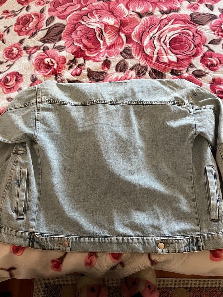 Gri Kapüşonlu Kadın Denim Ceket - Görsel 5