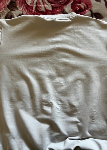 Beyaz Baskılı Kadın Sweatshirt - Görsel 5