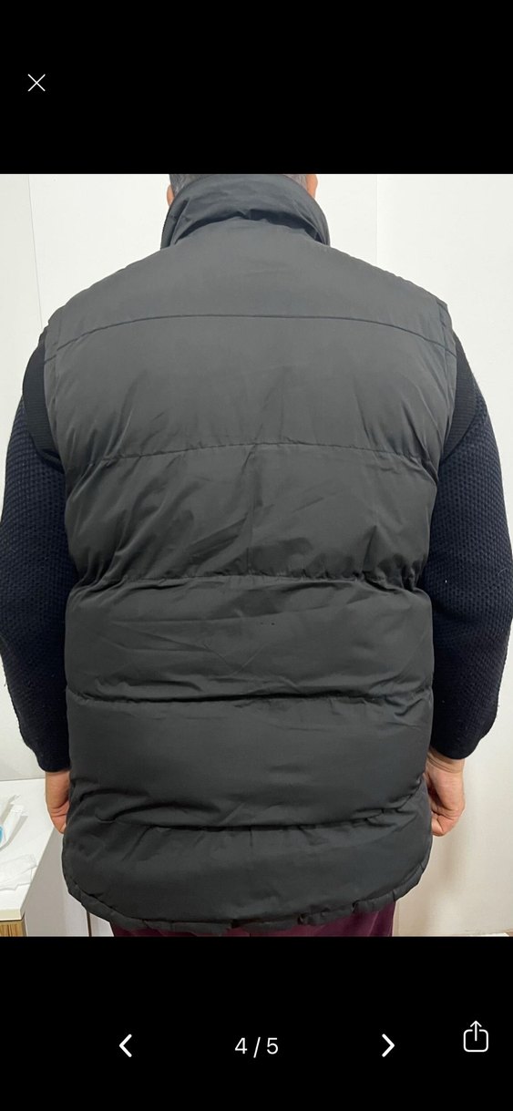 Siyah Fermuarlı Erkek yelek mont - Görsel 4