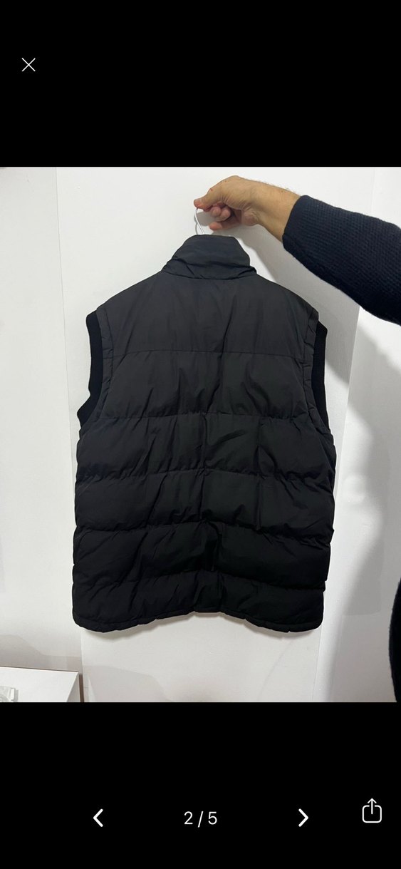 Siyah Fermuarlı Erkek yelek mont - Görsel 2