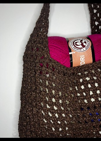 File sim  Detaylı Örgü Kadın Çanta - Görsel 2