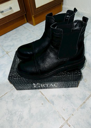 Siyah Deri Erkek Biker Botları - Görsel 2