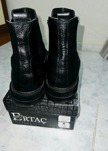 Siyah Deri Erkek Biker Botları - Görsel 3