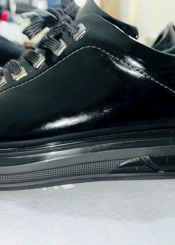 Parlak Siyah Gotik Erkek Ayakkabı Bağcığı. DERİMOD - Görsel 7