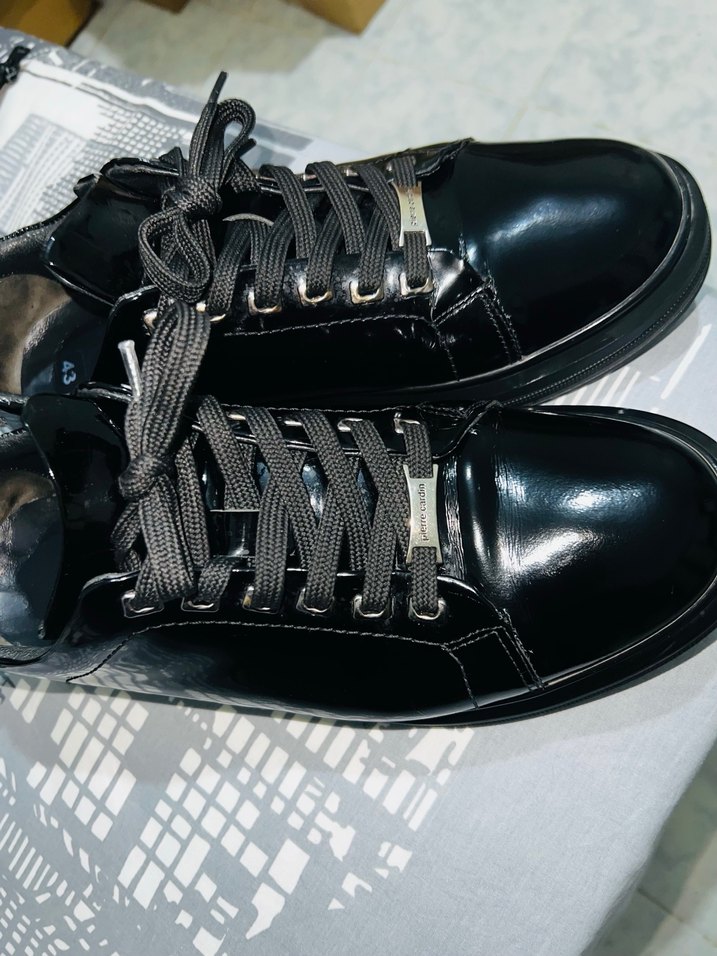 Parlak Siyah Gotik Erkek Ayakkabı Bağcığı. DERİMOD - Görsel 2