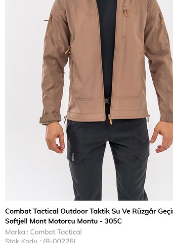 Bej Kapüşonlu Fermuarlı Erkek Ceket. COMBAT MARKA - Görsel 5