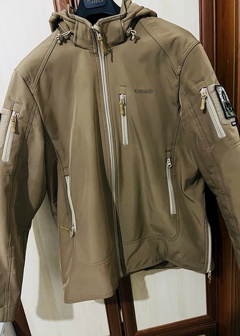 Bej Kapüşonlu Fermuarlı Erkek Ceket. COMBAT MARKA - Görsel 3