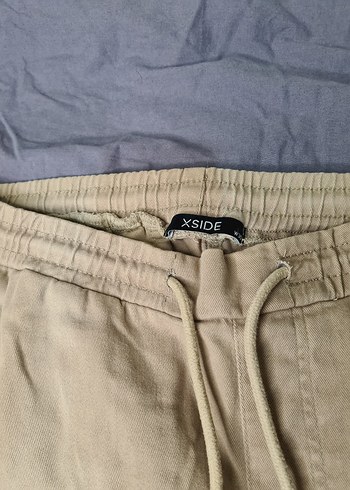 Bej Rahat Kesim Erkek Keten Pantolon - Görsel 2