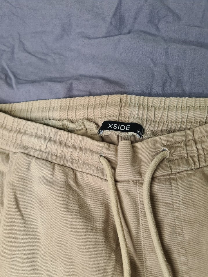 Bej Rahat Kesim Erkek Keten Pantolon - Görsel 2