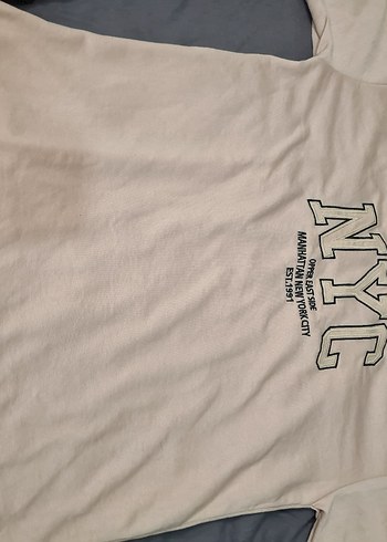 Gri Erkek Oversize Tişört, Kısa Kollu, Baskılı - Görsel 6