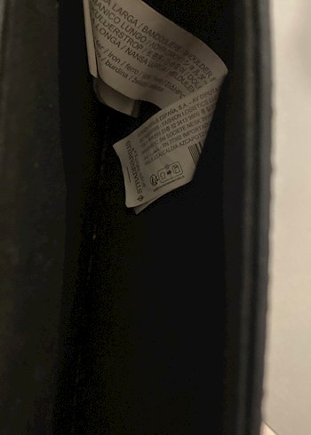 Zincir Detaylı Siyah Deri Yılan Desenli Çanta - Görsel 5