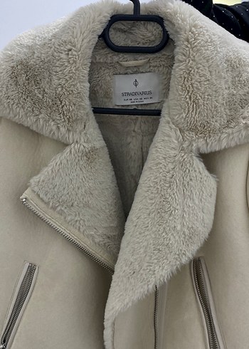 Bej Süet Kürklü Kadın Ceket - Görsel 2